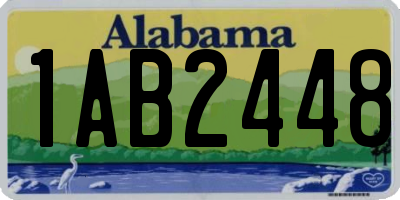 AL license plate 1AB2448