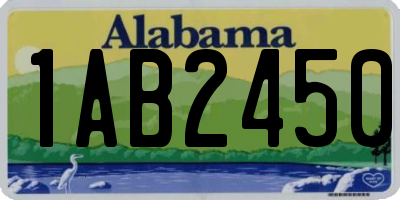 AL license plate 1AB2450