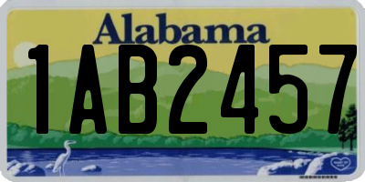 AL license plate 1AB2457