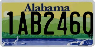 AL license plate 1AB2460