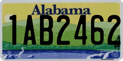 AL license plate 1AB2462