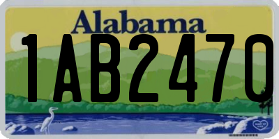 AL license plate 1AB2470