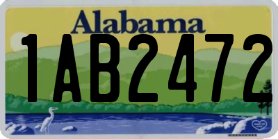 AL license plate 1AB2472