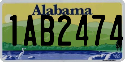 AL license plate 1AB2474