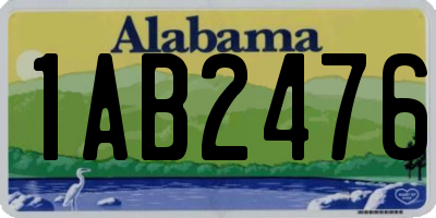 AL license plate 1AB2476