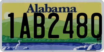 AL license plate 1AB2480