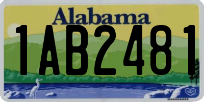 AL license plate 1AB2481