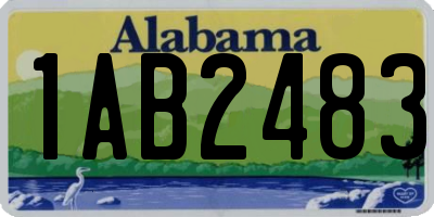 AL license plate 1AB2483