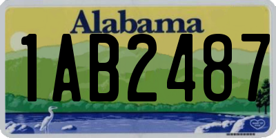 AL license plate 1AB2487