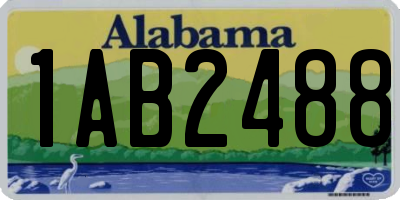 AL license plate 1AB2488