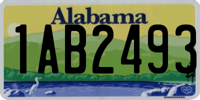 AL license plate 1AB2493