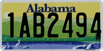 AL license plate 1AB2494