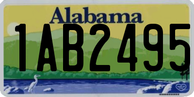 AL license plate 1AB2495