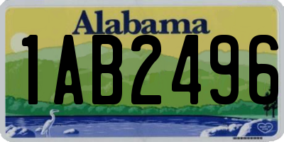 AL license plate 1AB2496