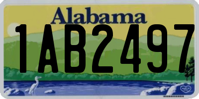 AL license plate 1AB2497