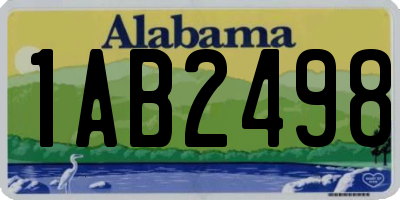 AL license plate 1AB2498