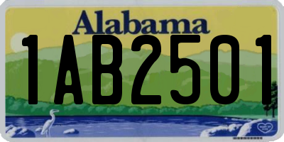 AL license plate 1AB2501