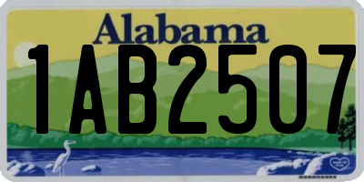 AL license plate 1AB2507