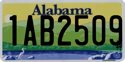 AL license plate 1AB2509