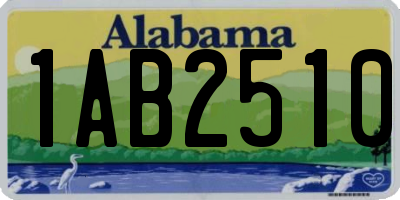 AL license plate 1AB2510