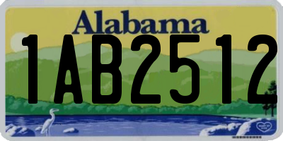 AL license plate 1AB2512