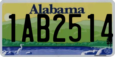 AL license plate 1AB2514