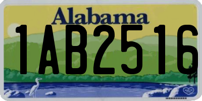 AL license plate 1AB2516