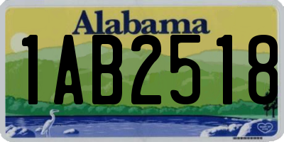 AL license plate 1AB2518