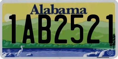 AL license plate 1AB2521