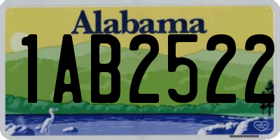 AL license plate 1AB2522