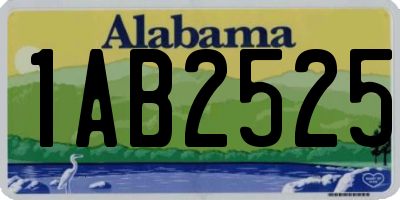 AL license plate 1AB2525