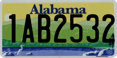 AL license plate 1AB2532