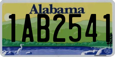 AL license plate 1AB2541