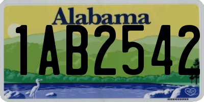 AL license plate 1AB2542