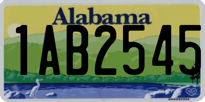 AL license plate 1AB2545