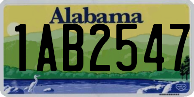 AL license plate 1AB2547