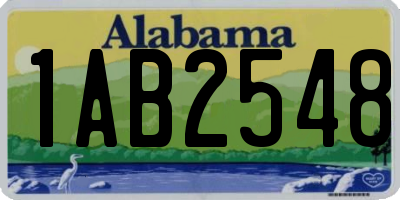 AL license plate 1AB2548