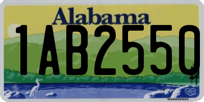 AL license plate 1AB2550