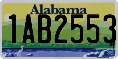 AL license plate 1AB2553