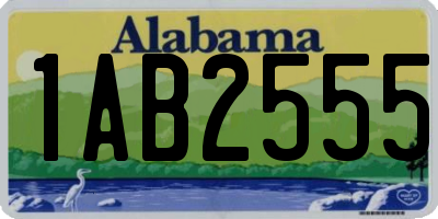 AL license plate 1AB2555