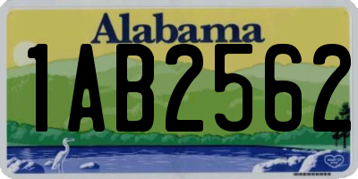 AL license plate 1AB2562