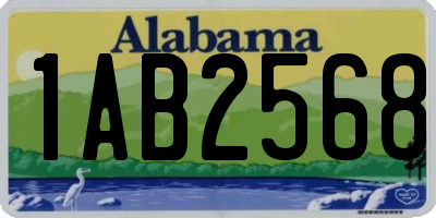 AL license plate 1AB2568