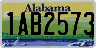 AL license plate 1AB2573