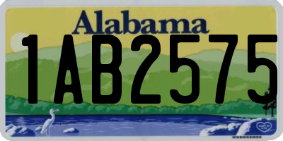 AL license plate 1AB2575