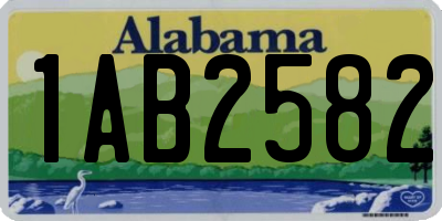 AL license plate 1AB2582