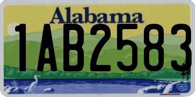 AL license plate 1AB2583