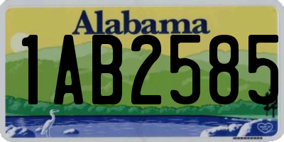 AL license plate 1AB2585