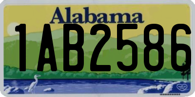 AL license plate 1AB2586
