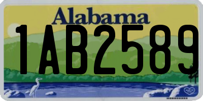 AL license plate 1AB2589