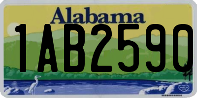 AL license plate 1AB2590